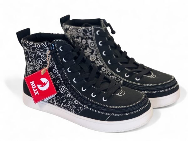BILLY "Paisley - High Tops" damesko | Bred model med lynlås & ankelstøtte
