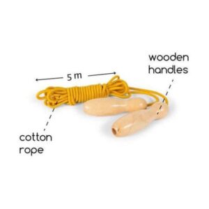 BS Toys Jump Rope Yellow with Wooden Handles