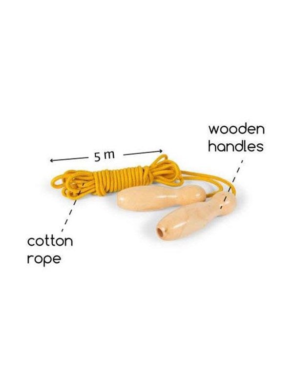 BS Toys Jump Rope Yellow with Wooden Handles