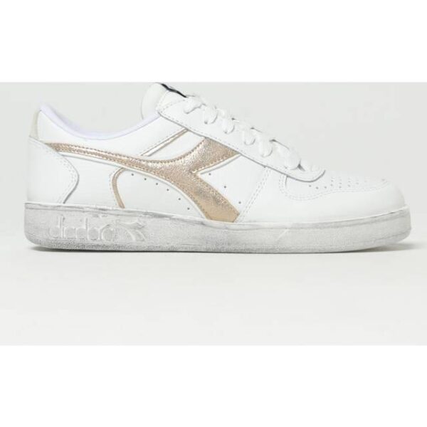 Diadora Vintage Low Metal Basketball Sko Uld - Hvid