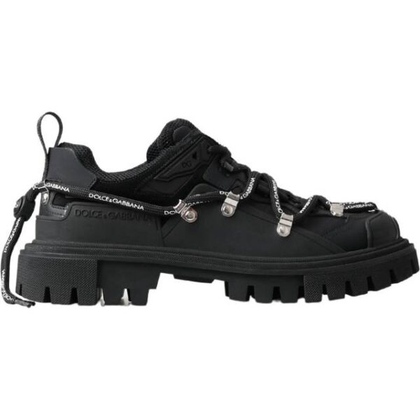 Dolce & Gabbana Black Trekking Derby Logo Sneakers EU40/US7