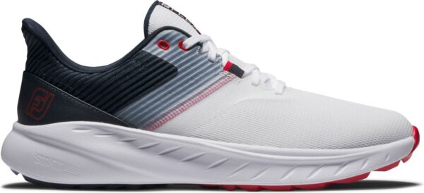 FootJoy Flex (2024) Herre Golfsko Uden Spikes - White/Navy/Red - Str. 39 Normal