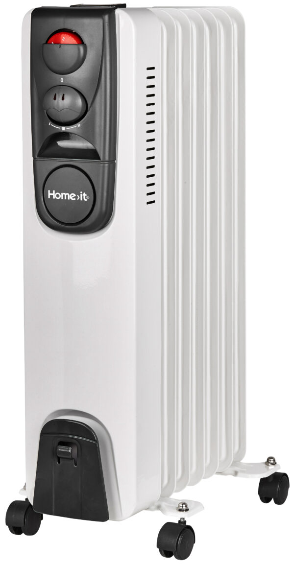 HOME ItÂ® olieradiator med 7 ribber og 3 effekttrin 600/900/1500 Watt