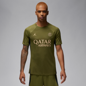 Jordan Maskinstrikket Paris Saint-Germain Strike Fourth Dri-FIT-fodboldtrøje til mænd grøn