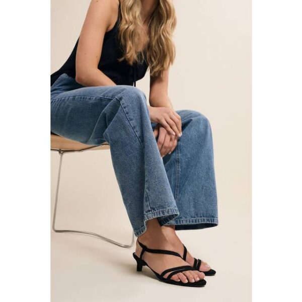 LTS Black Slingback Kitten Heel In Standard Fit - Black