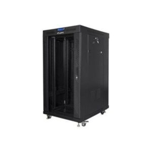 Lanberg FF01 series - rack - 600 x 800 flat pack with glass door LCD - 22U