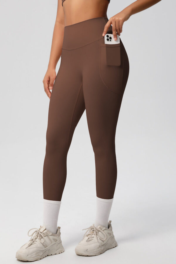 Lea leggings med lommer Brown - Small / Brown