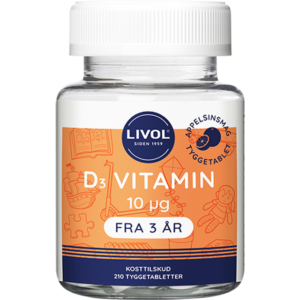 Livol Vitamin D 10ug Chewable Table 210 stk