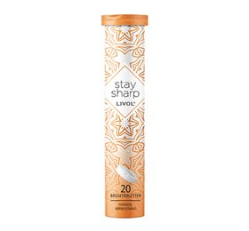 Livol brusetablet Stay Sharp m. fersken og abrikos • 20 tab.