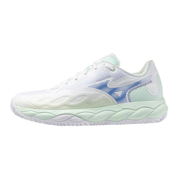 Mizuno Wave Enforce Court CC Women (White/Frontier Blue/Bay) - 38.5