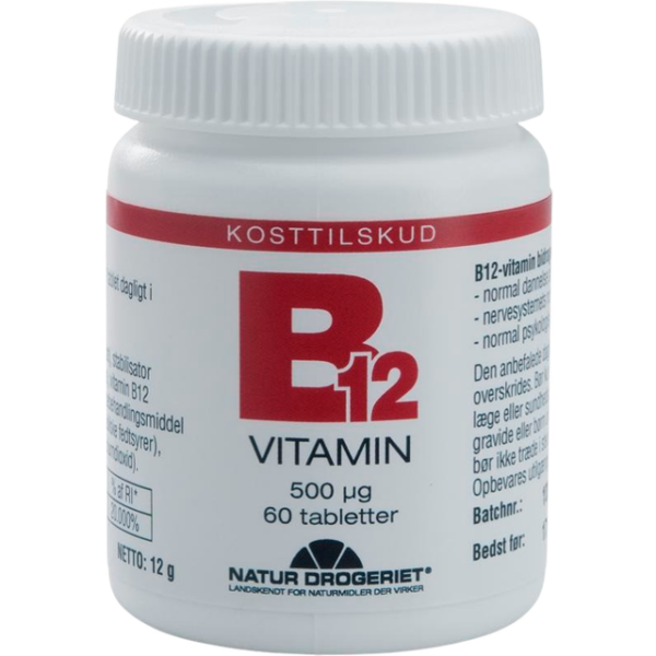 Natur Drogeriet Mega B12 Vitamin 500mg 60 stk