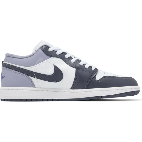 Nike Air Jordan 1 Low M - White/Dark Blue Grey/Purple Comet/Indigo Haze