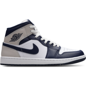 Nike Air Jordan 1 Mid M - White/Neutral Grey/Gum Medium Brown/Midnight Navy