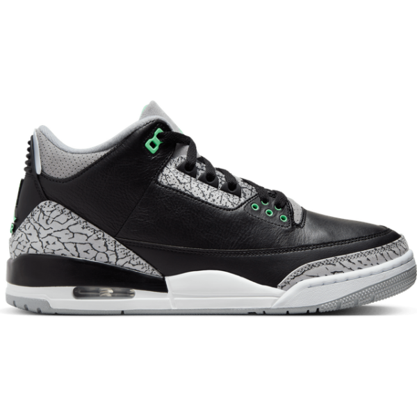 Nike Air Jordan 3 Retro M - Black/Green Glow/Wolf Grey/White