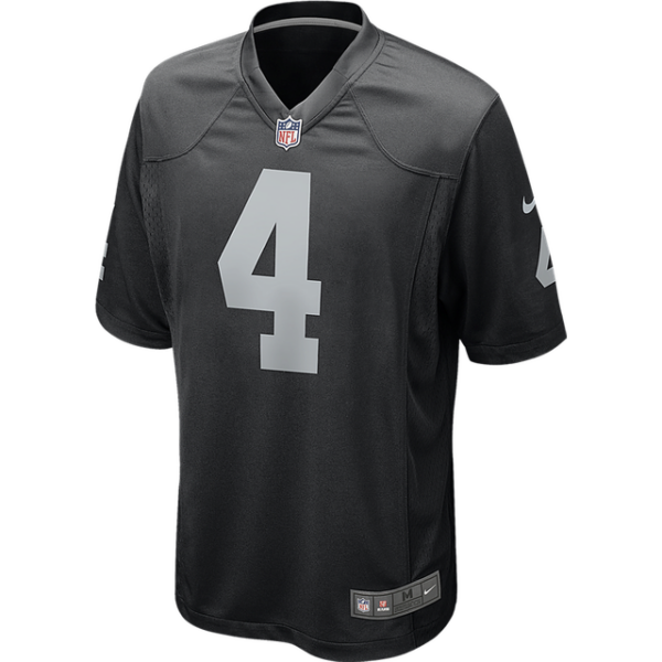 Nike NFL Las Vegas Raiders Derek Carr-fodboldtrøje til mænd sort