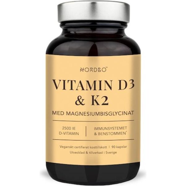 Nordbo Vitamin D3 & K2 Capsules 90 stk