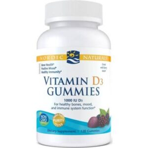 Nordic Naturals Vitamin D3 Gummies Wild Berry 1000 IU 120 Gummies