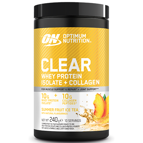 Optimum Nutrition Clear Whey Protein Isolate + Collagen - Summer Fruit Ice Tea (240g)