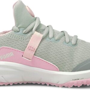 Puma Fusion Evo Drenge Golfsko Uden Spikes - High Rise/Pink Lady - Str. 39 Normal