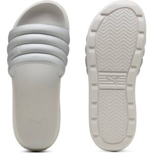 Puma Karmen Puffy Aqua Metallics Slides - Feather Gray