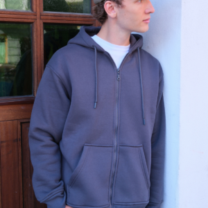 Relaxed Zip Hoodie - Mørkegrå - S - TeeShoppen