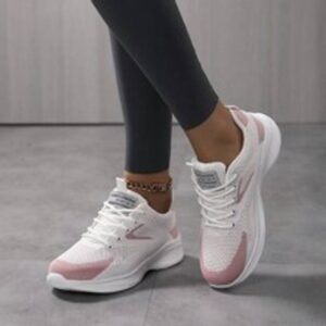 Shein Women's Solid Color Mesh Sneakers, Soft Sole Lightweight Slip On Walking Shoes, Breathable Low-Top Fitness Shoes