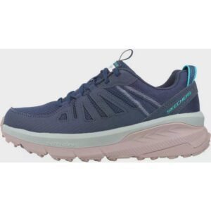 Skechers Switch Back Trekking Low Cut Lace Up Memory Foam Trainers - Navy