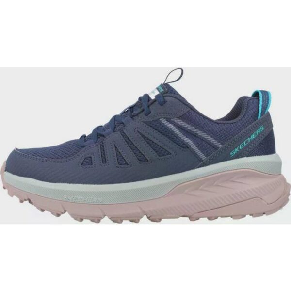 Skechers Switch Back Trekking Low Cut Lace Up Memory Foam Trainers - Navy
