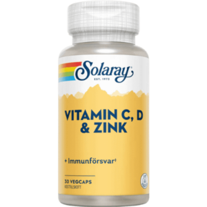 Solaray Vitamin C, D & Zink 30 30 stk