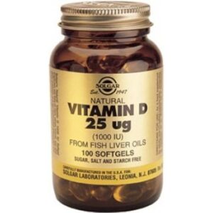 Solgar D-Vitamin 25 ug (1000 IU) 100 stk