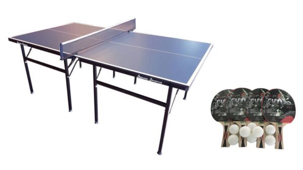 Sportive Midi - FRI FRAGT - Bordtennisbord med 4 stk. 2-stjernede bat og 8 stk. 1-stjernede bolde