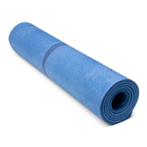 TPE yogamåtte 6 mm - Blå (2. Sortering)