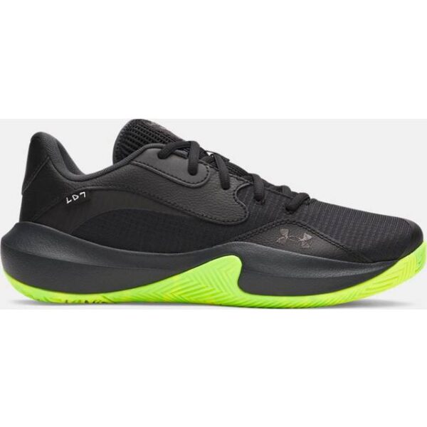 Under Armour Lockdown 7 Low Unisex Basketball Shoes - Black/Metallic Black