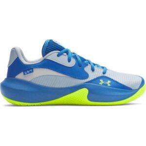 Under Armour Lockdown 7 Low Unisex Basketball Shoes - Blue Calm/Blue Atlantis/High Vis Yellow