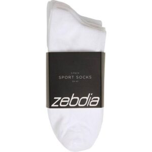 Zebdia Zebdia Unisex 5-PAK Løbestrømper Hvid 43/46