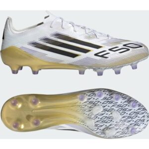 adidas F50 Elite Adults Artificial Ground Football Boots - Hvid/Sort/Guld