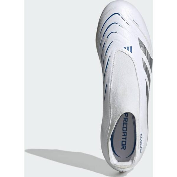 adidas Predator League Laceless Firm Ground Football Boots - Hvid/Sølv/Blå