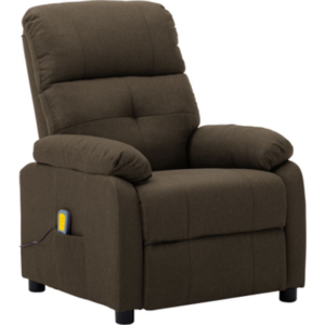 vidaXL Massagestol Stof Brun