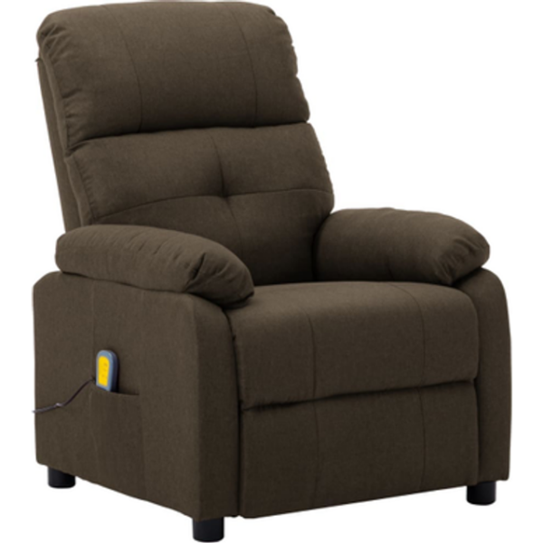 vidaXL Massagestol Stof Brun