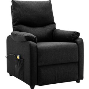 vidaXL Massagestol Stof Sort