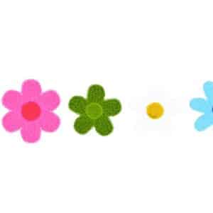 Crocs Charms, Crochet Floral Mix - 5 stk.