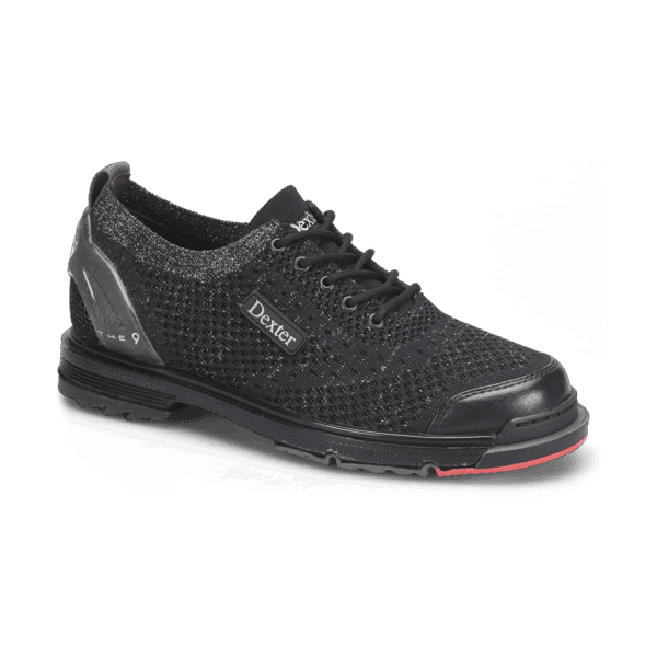Dexter The 9 Knit ST Black/Silver - Dame Bowlingsko - Uden Snørebånd 37