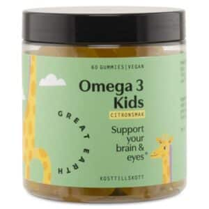 Great Earth Omega 3 Kids, Citron, 60 Gummier