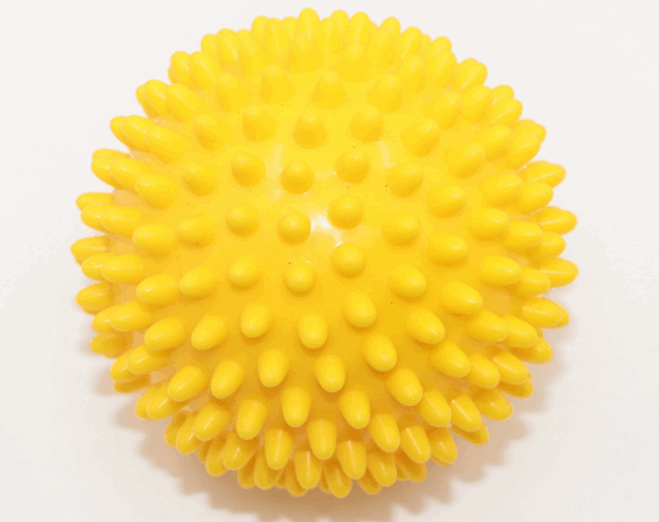 Massage bold, 7 cm, gul