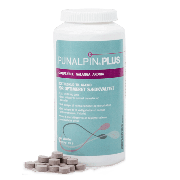 PunalpinÂ® PLUS (540 tabl.) Granatæble, galanga, aronia, zink, selen