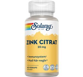Solaray Zink Citrat 20 mg, 60kap.
