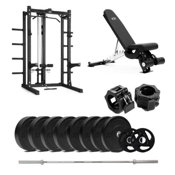 Abilica HR 500 Half Rack Bumper med bænk og nedtræk - 150 kg