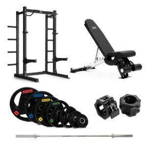 Abilica HR 500 Half Rack Olympic med bænk - 150 kg