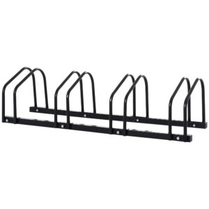 Cykelstativ til 4 cykler, vejrbestandig, væg- eller gulvmonteret, stål 110 x 33 x 27 cm