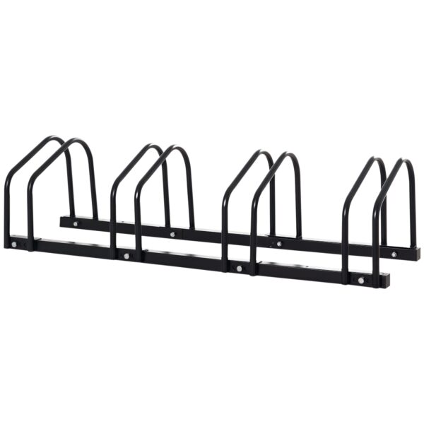 Cykelstativ til 4 cykler, vejrbestandig, væg- eller gulvmonteret, stål 110 x 33 x 27 cm